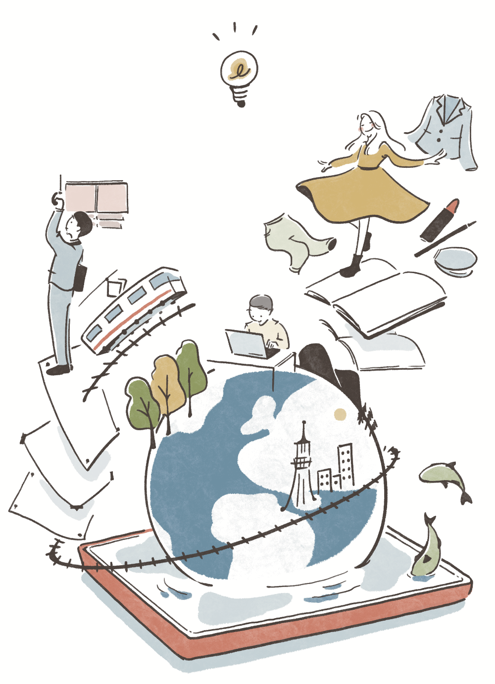 デザインの可能性を表現したイラスト