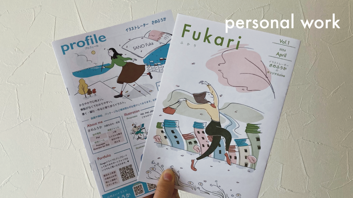 オリジナルzine Fukariの表紙と裏表紙