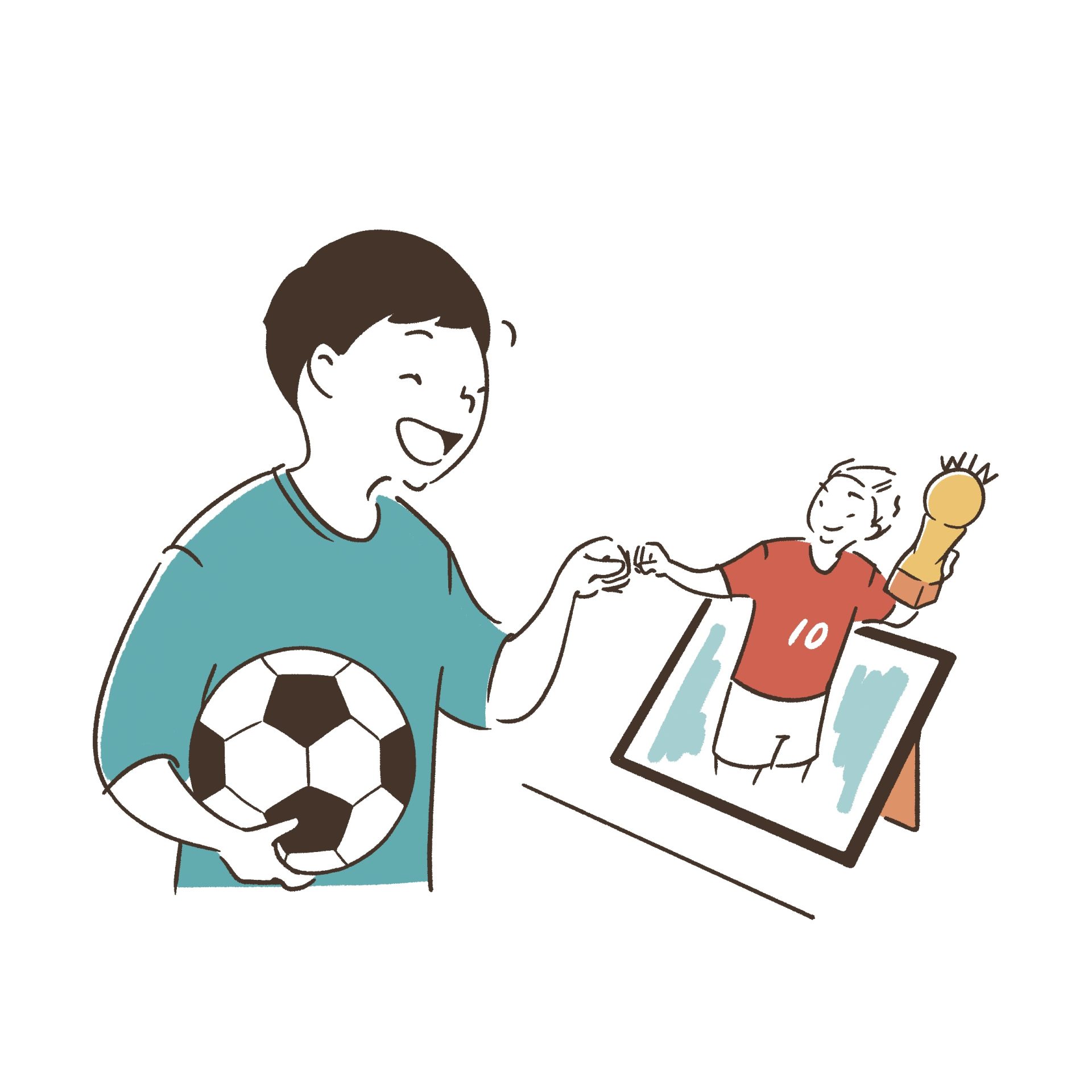 有名人も身近に感じられることを表すイラスト