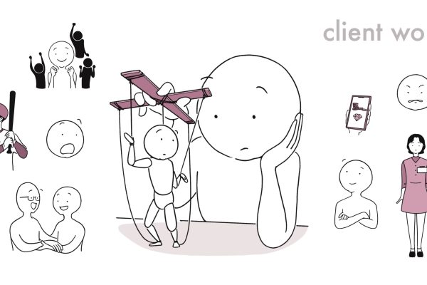 カットイラスト）書籍／なぜ、無意識に空気を読んでしまうのか？-集団や個人の心の動きを科学する社会心理学-